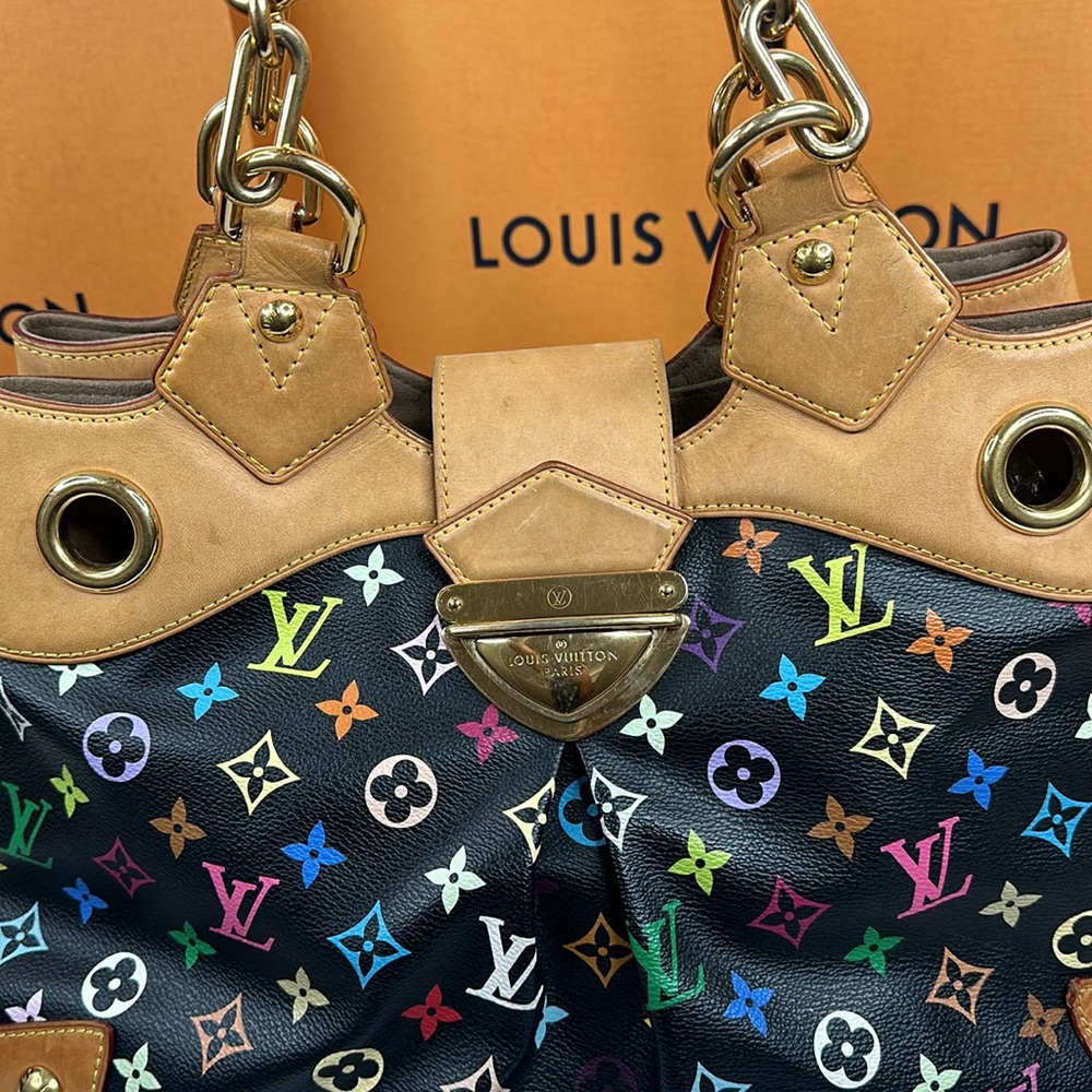 ❤️❤️Sold❤️❤️Louis Vuitton Limited Edition Black multicolor Ursula bag - Picture 6 of 17